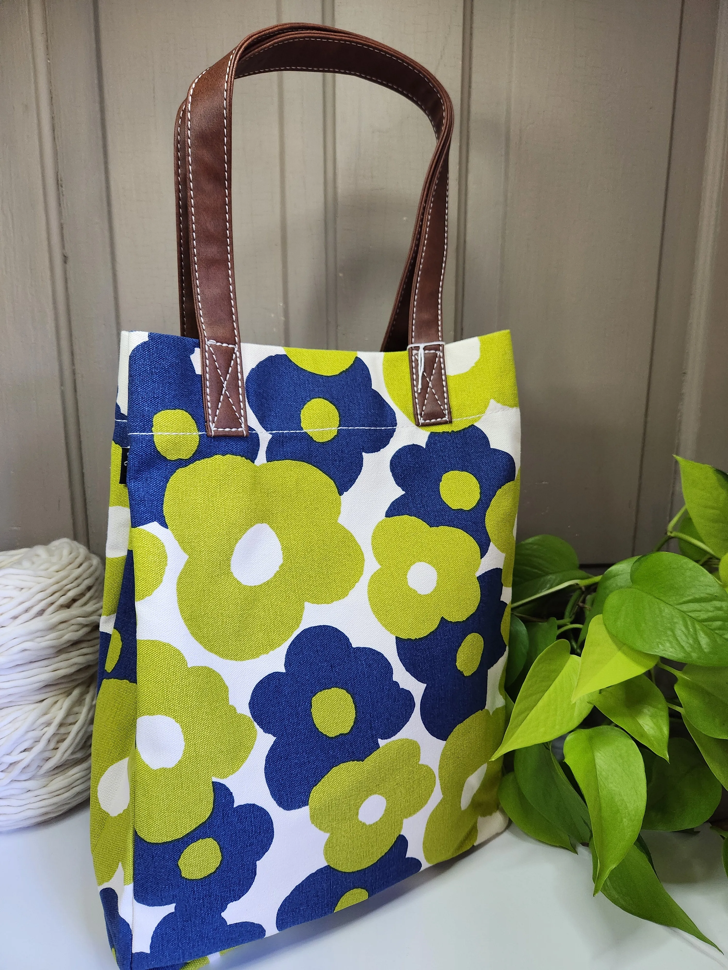 Knitting Project Bag, Market Tote, Hana