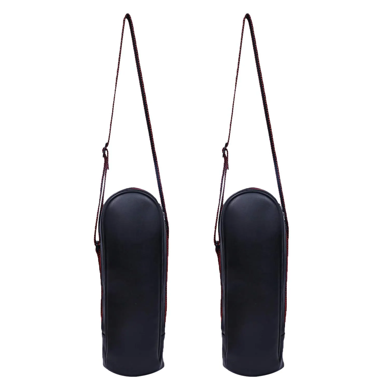 Kuber Industries 2 Pieces Soft Leather Water Bottle Bag, Black, 2 LTR -CTKTC25786