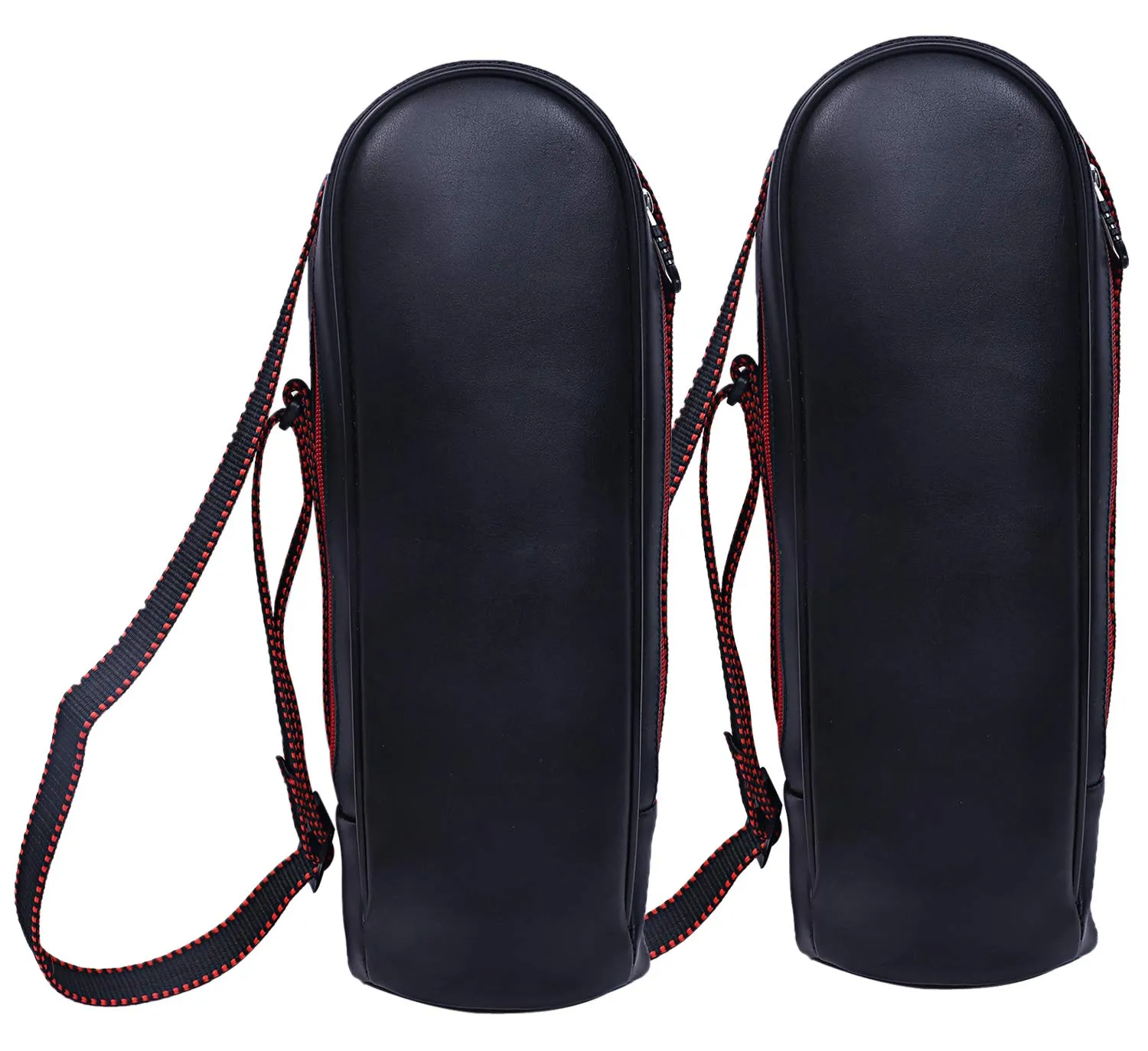 Kuber Industries 2 Pieces Soft Leather Water Bottle Bag, Black, 2 LTR -CTKTC25786