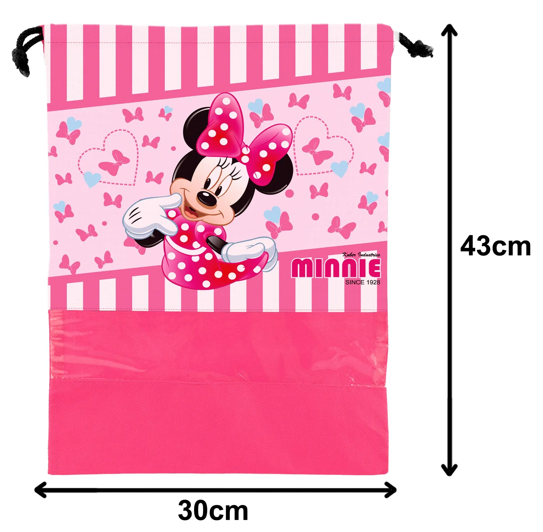 Kuber Industries Portable Travel Shoe Bags Dust-Proof Shoe Organizer Space Saving Storage Bags, Disney Print (Set of 6,Red & Pink) -HS_35_KUBMARTS18030