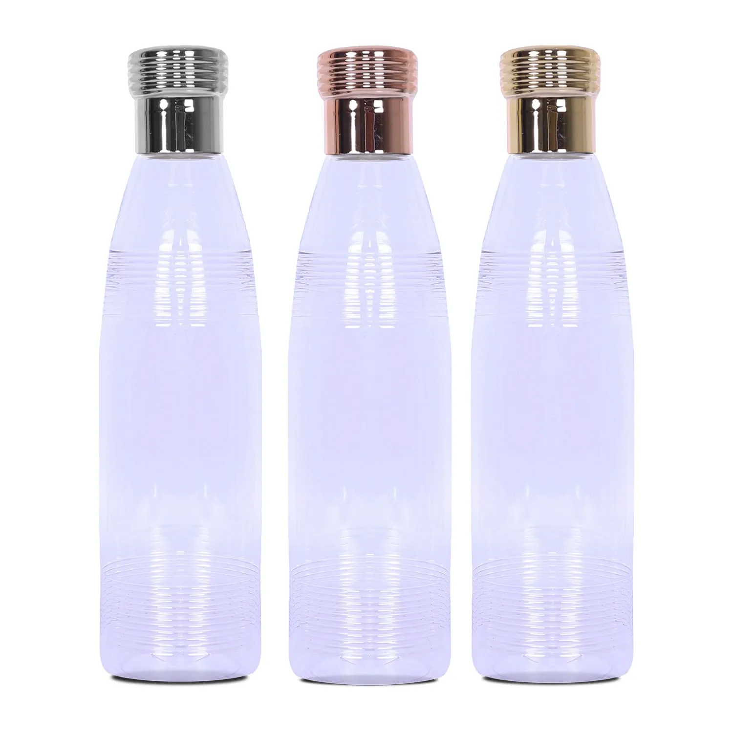 Kuber Industries Water Bottle | Plastic Water Bottles | Refrigerator Water Bottles | Fridge Water Bottles | Drinking Water Bottle | 1 LTR Water Bottle | Set of 3 | Transparent