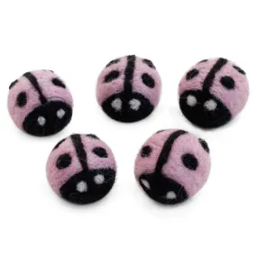 Ladybug Felt Shapes- Pink & Black