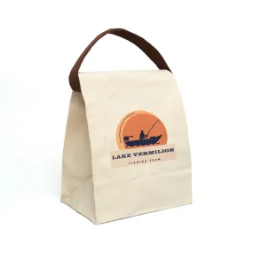 Lake Vermilion - Fishing Team - Sunset Graphic - Canvas Lunch Bag With Strap