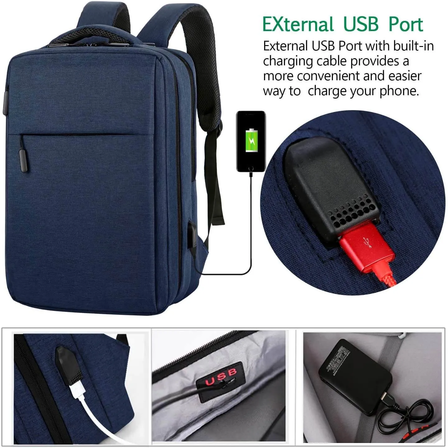 Laptop Backpack Blue 28cm