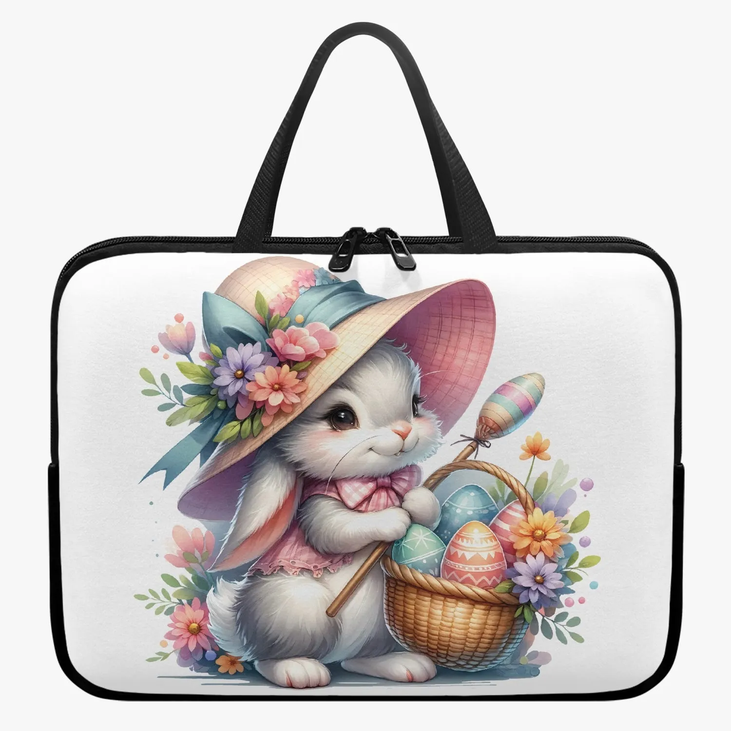 Laptop Sleeve with Handles - Easter - Bunny