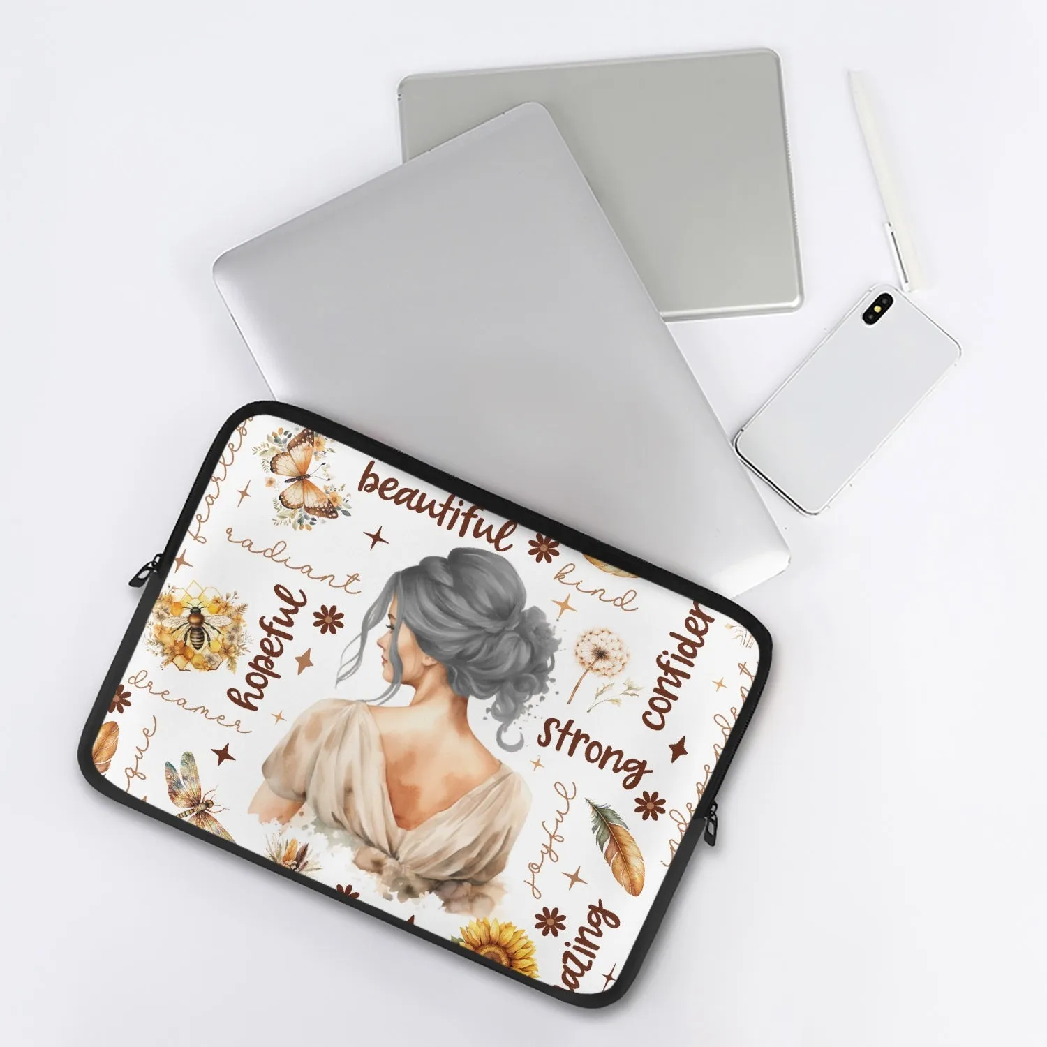 Laptop Sleeve - without handles Affirmations - Grey Hair