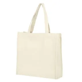 Large Canvas Tote Bag with Base