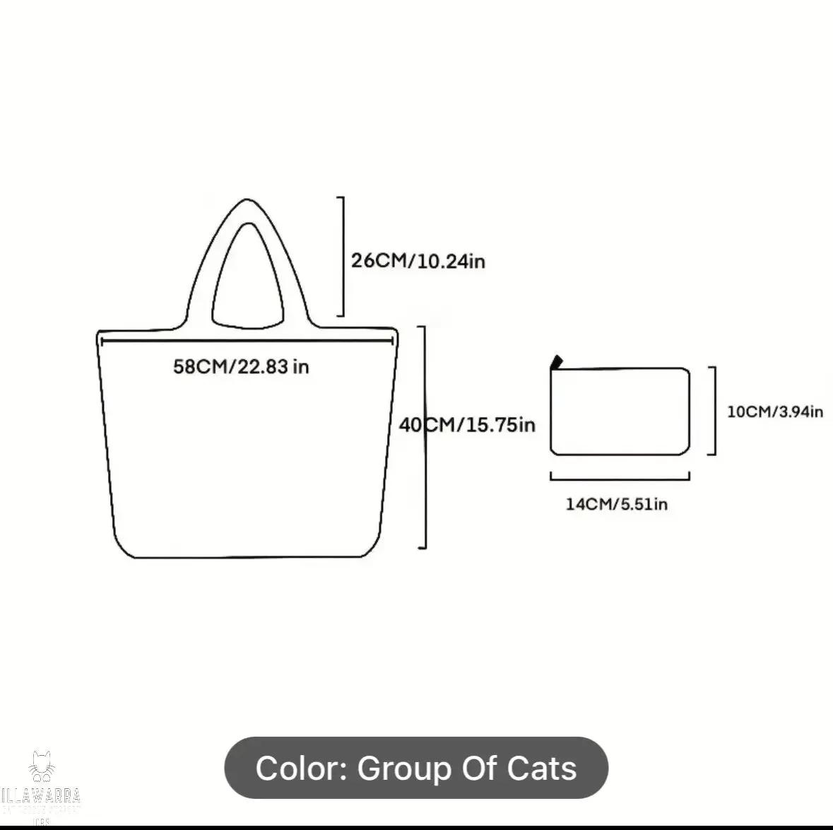 Large Capacity Group Of  Cats Eco-Friendly Bag