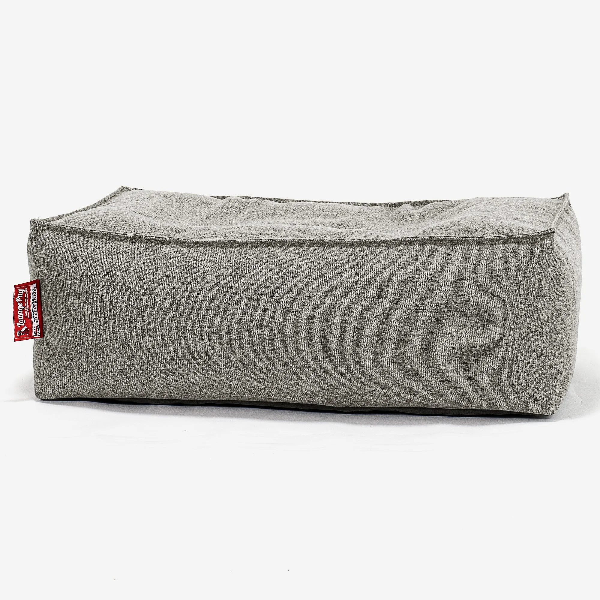 Large Footstool - Interalli Wool Silver