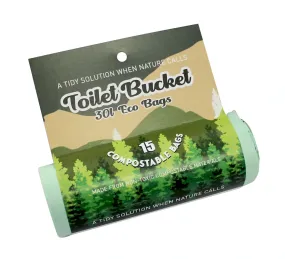 LAST CAST - TOILET BUCKET ECO BAG ROLL (15 bags per roll)