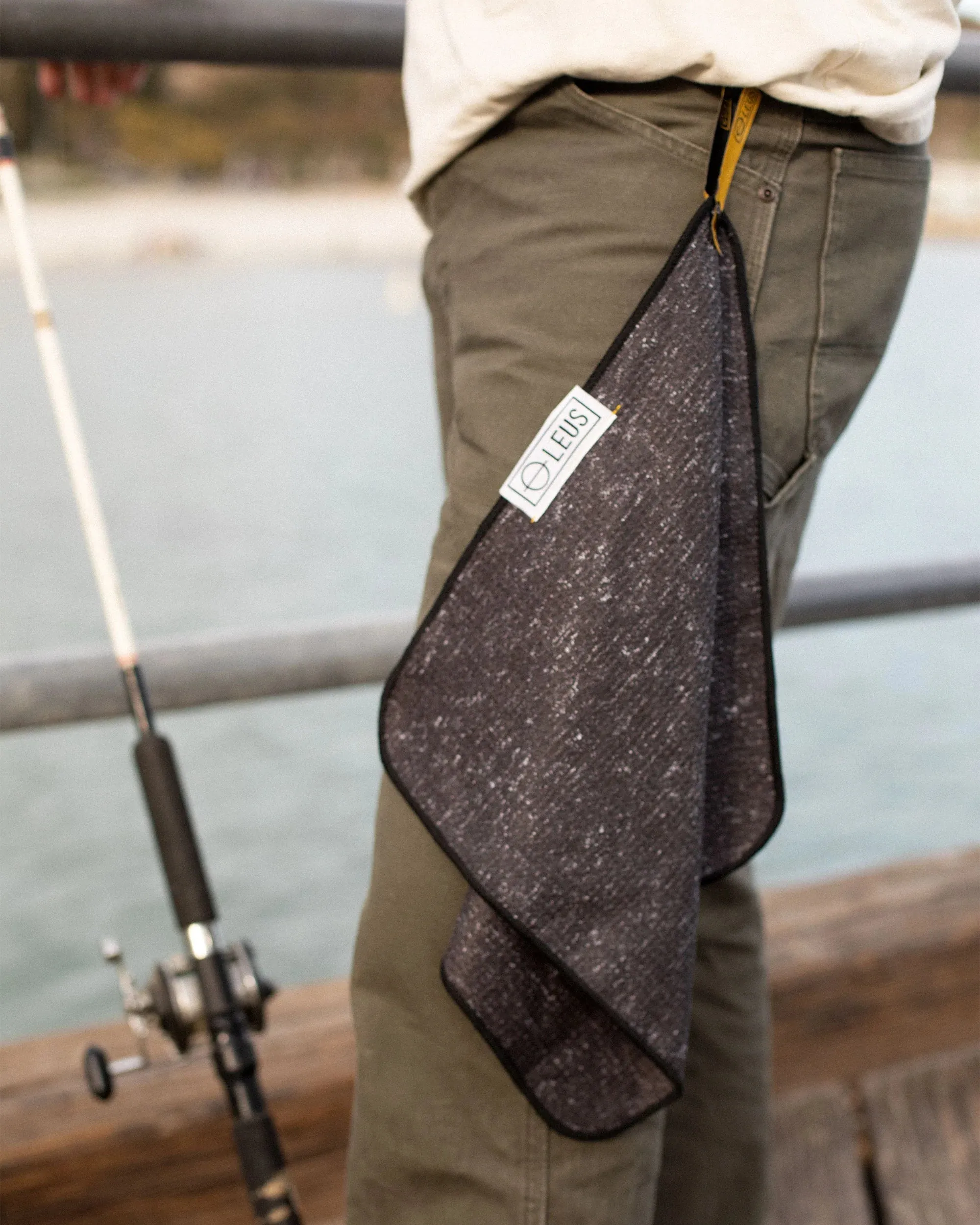 Leus Black Heather Eco Fishing Towel