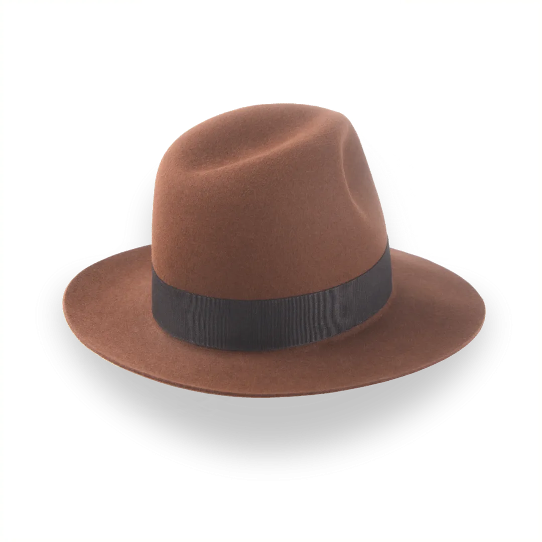 Light Brown Custom Indiana Jones Hat in Premium Fur Felt | The Raider