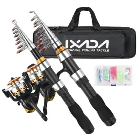 Lixada Fishing Rod Reel Combo Water Drop Set(Complete Kit,1.9m, 2.3 m) Professional Fishing Tackle with Hooks Soft Lures