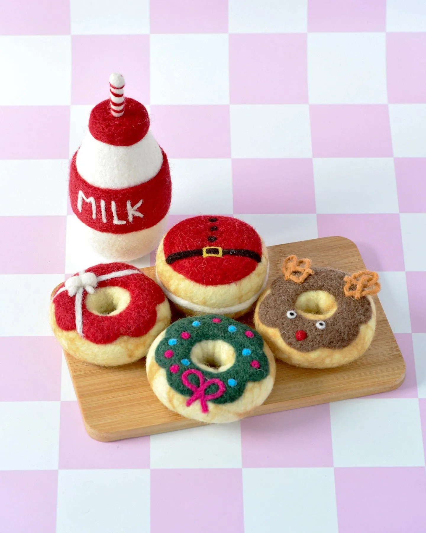 Magical Christmas Play Food Set - Santa's Milk and 4 Christmas Donuts