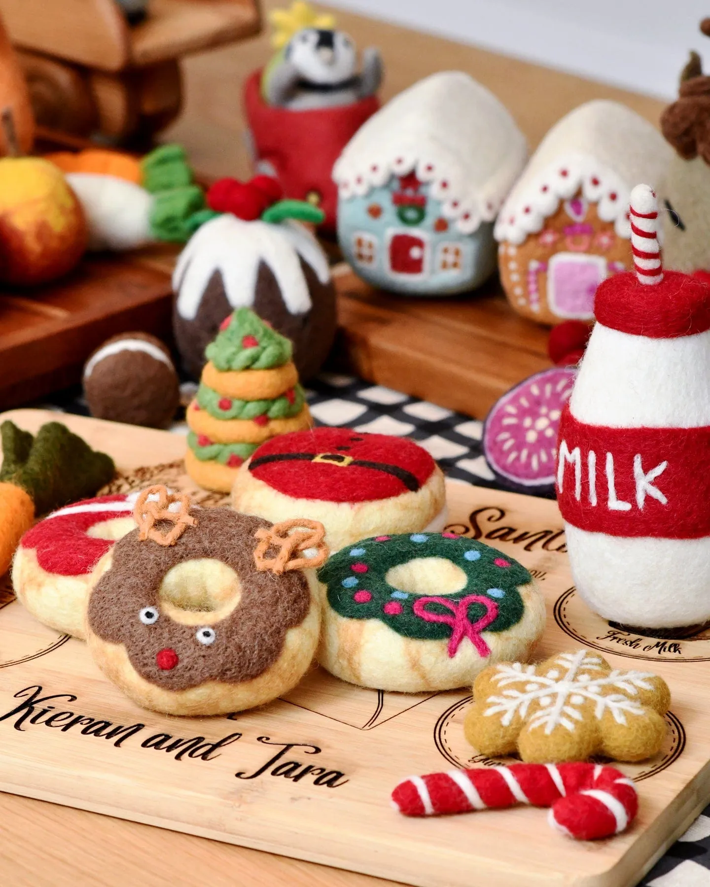 Magical Christmas Play Food Set - Santa's Milk and 4 Christmas Donuts