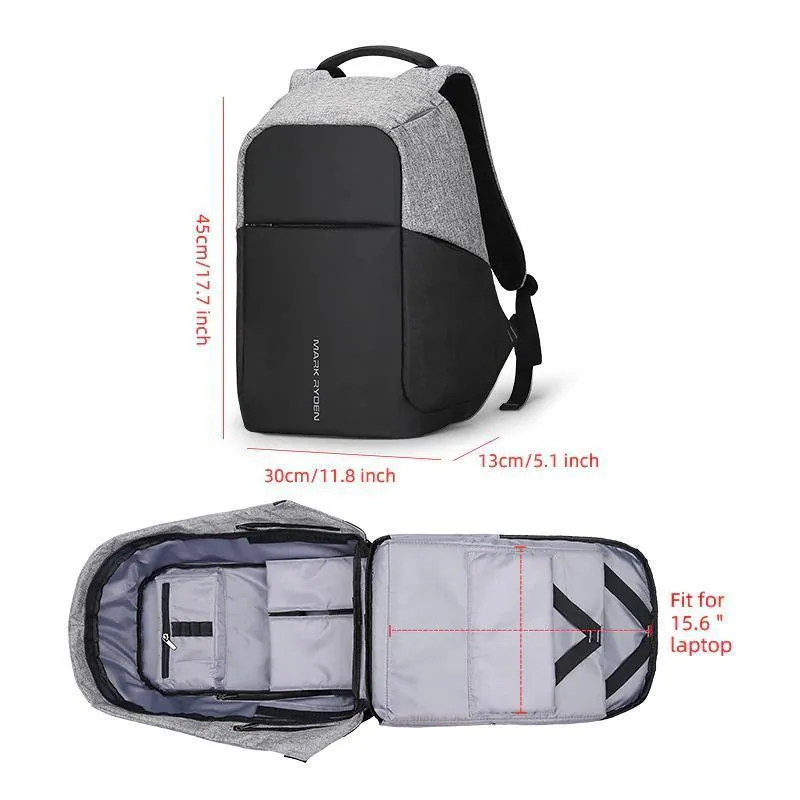 Mark Ryden Anti-Theft Backpack with USB Charging Port