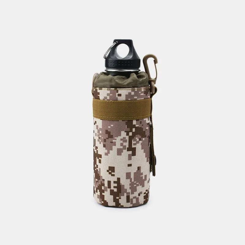 Men Nylon Camouflage Sport Outdoor Water Bottle Case Bag Waist