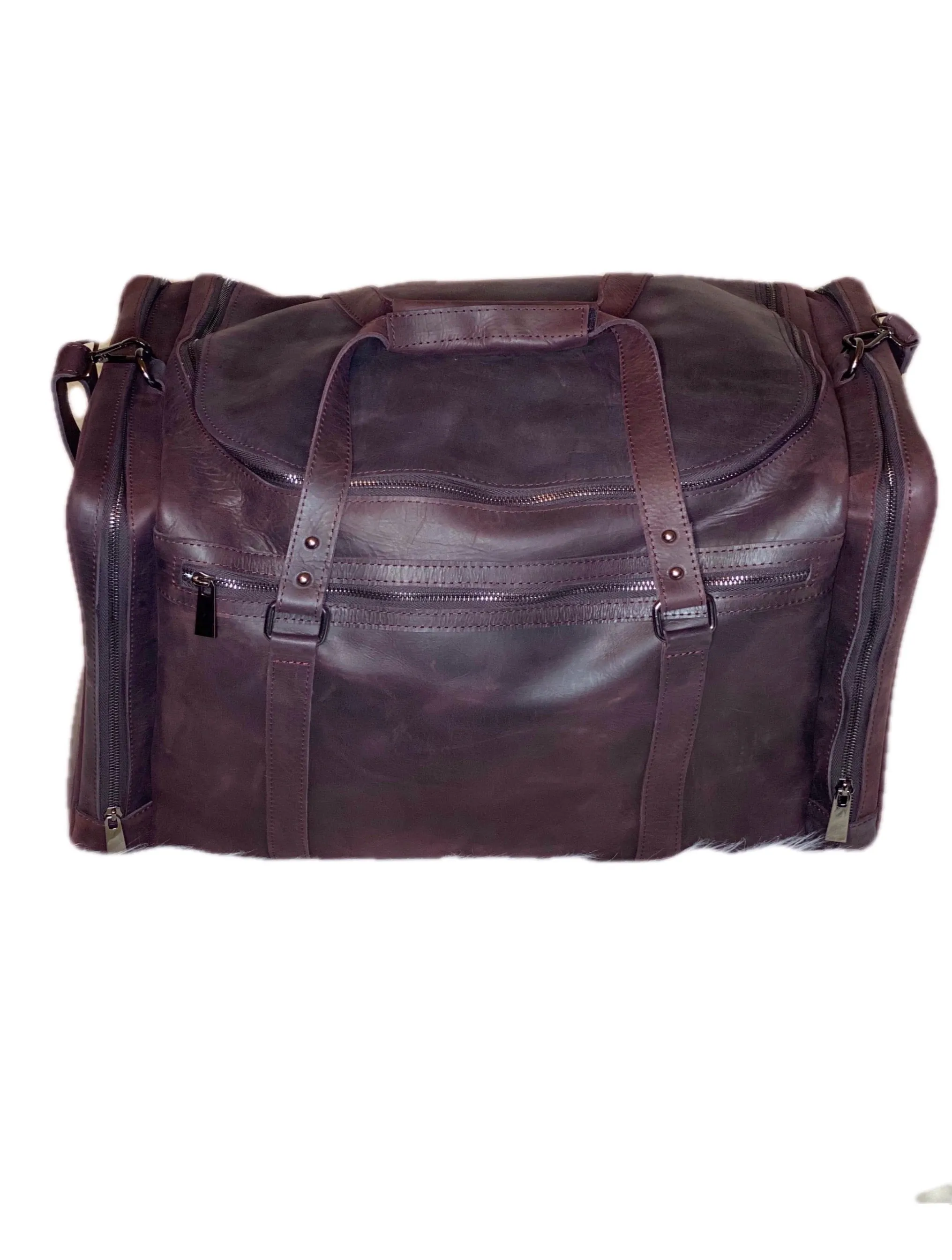 MIKI Genuine Leather Duffel Bag