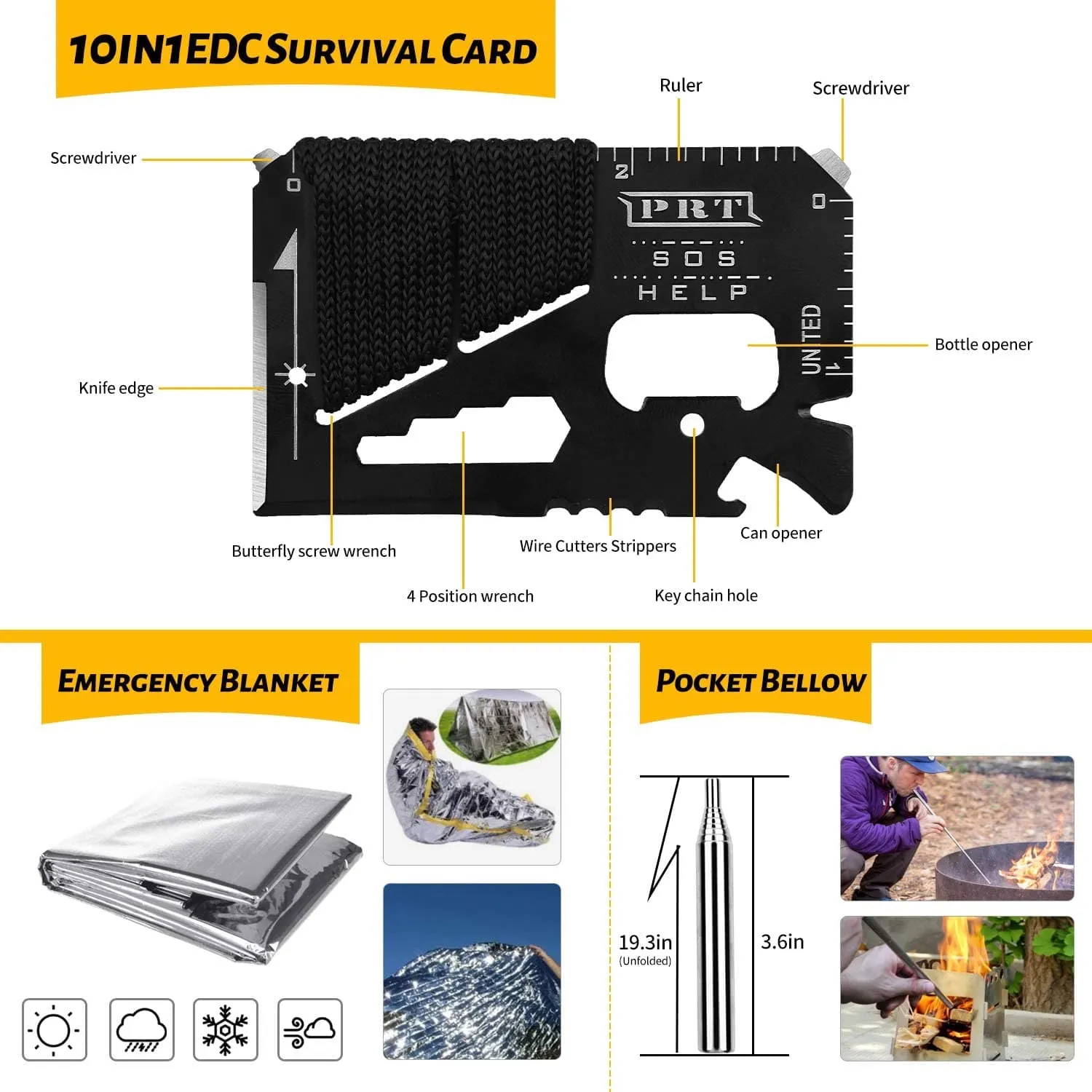 Military Outdoor 60 in 1 Emergency Survival Kit