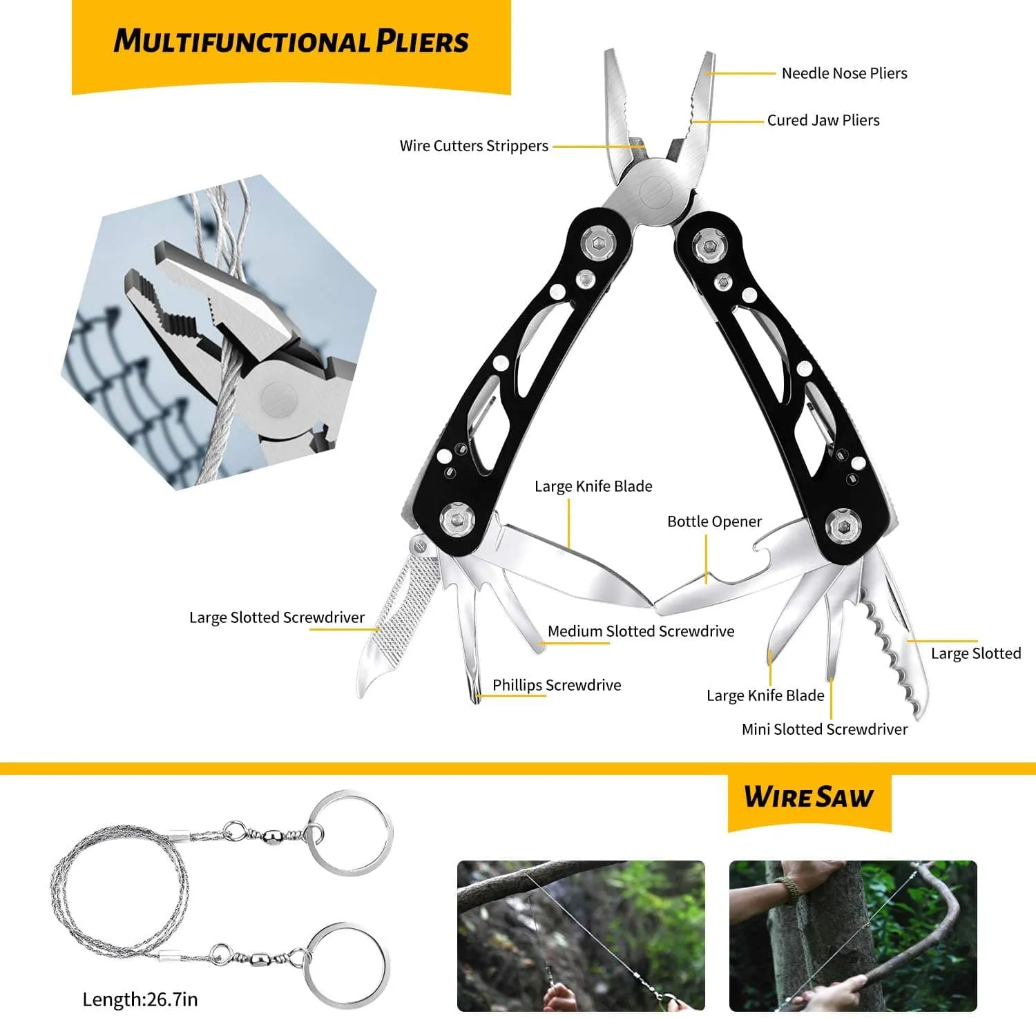 Military Outdoor 60 in 1 Emergency Survival Kit