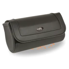 Milwaukee Leather SH61401 Black Medium Motorcycle Windshield PVC Tool Bag with Velcro Closure