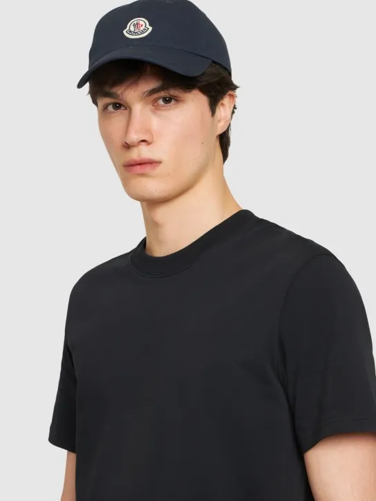 Moncler   Embroidered logo cotton baseball cap 