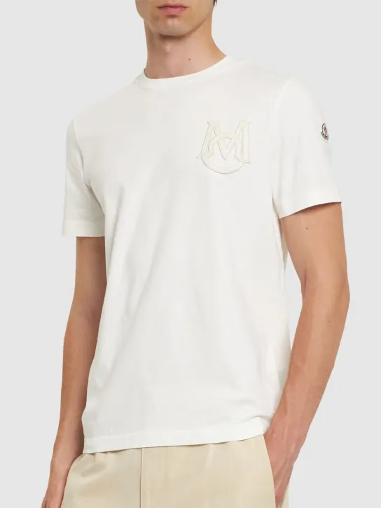 Moncler   Logo cotton jersey t-shirt 