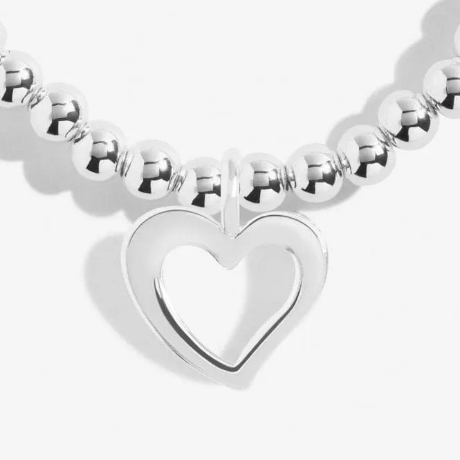 Mother's Day From the Heart Gift Box Love You Mum Silver Plated Bracelet 6962