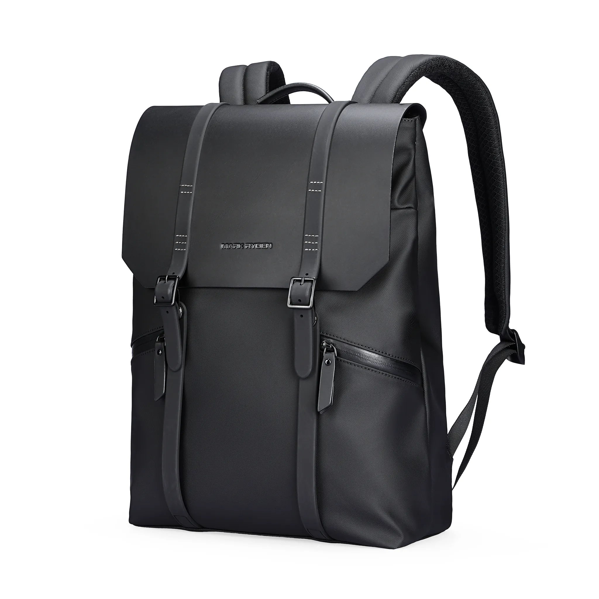 MUKE II:School Classic Business Work Black Oxford Backpack