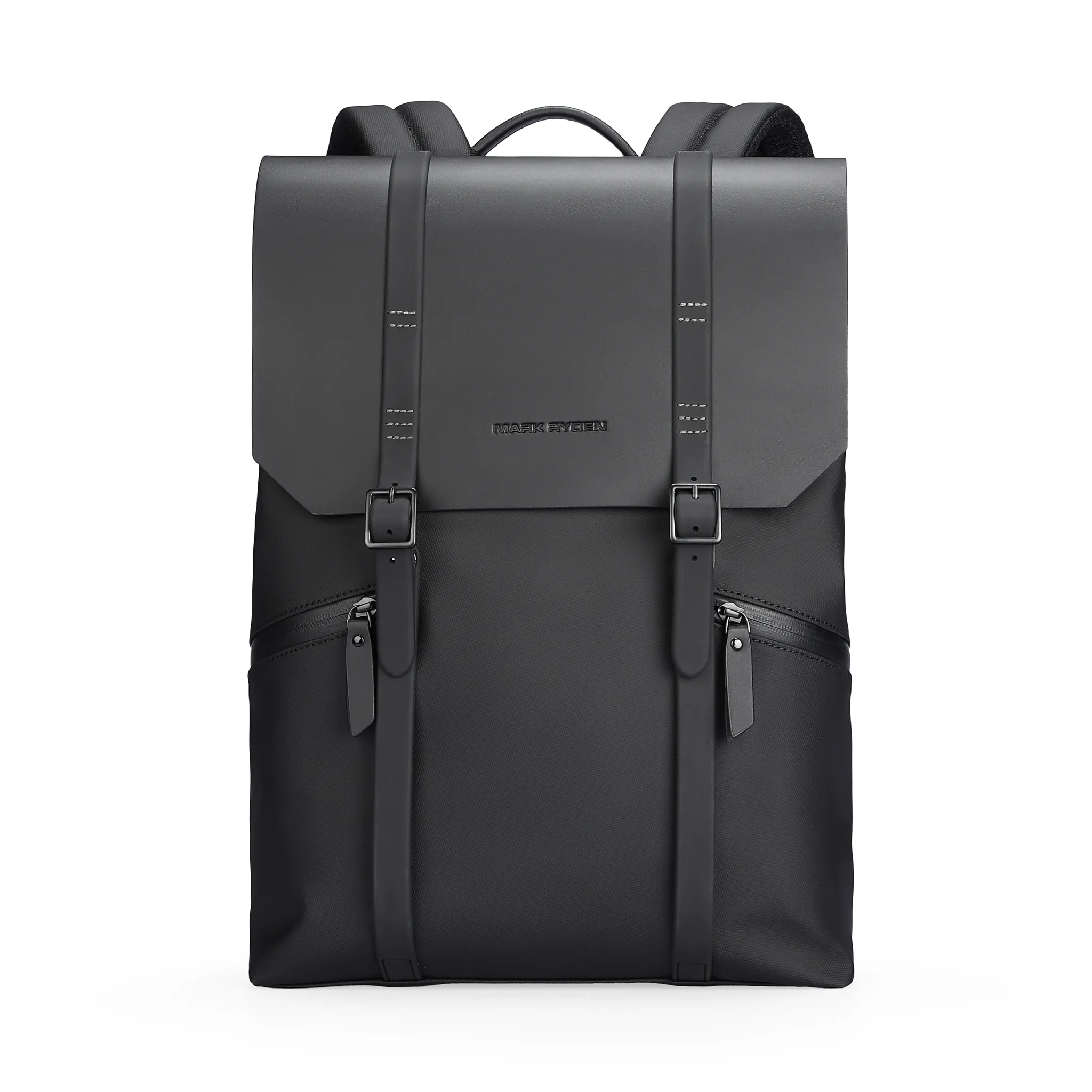 MUKE II:School Classic Business Work Black Oxford Backpack