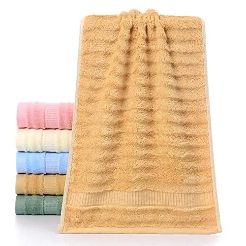 Mush Bamboo Luxurious 3 PieceTowels Set | Ultra Soft, Absorbent and Antimicrobial 600 GSM (Bath Towel, Hand Towel and Face Towel) Perfect for Daily Use and Gifting (Khaki)