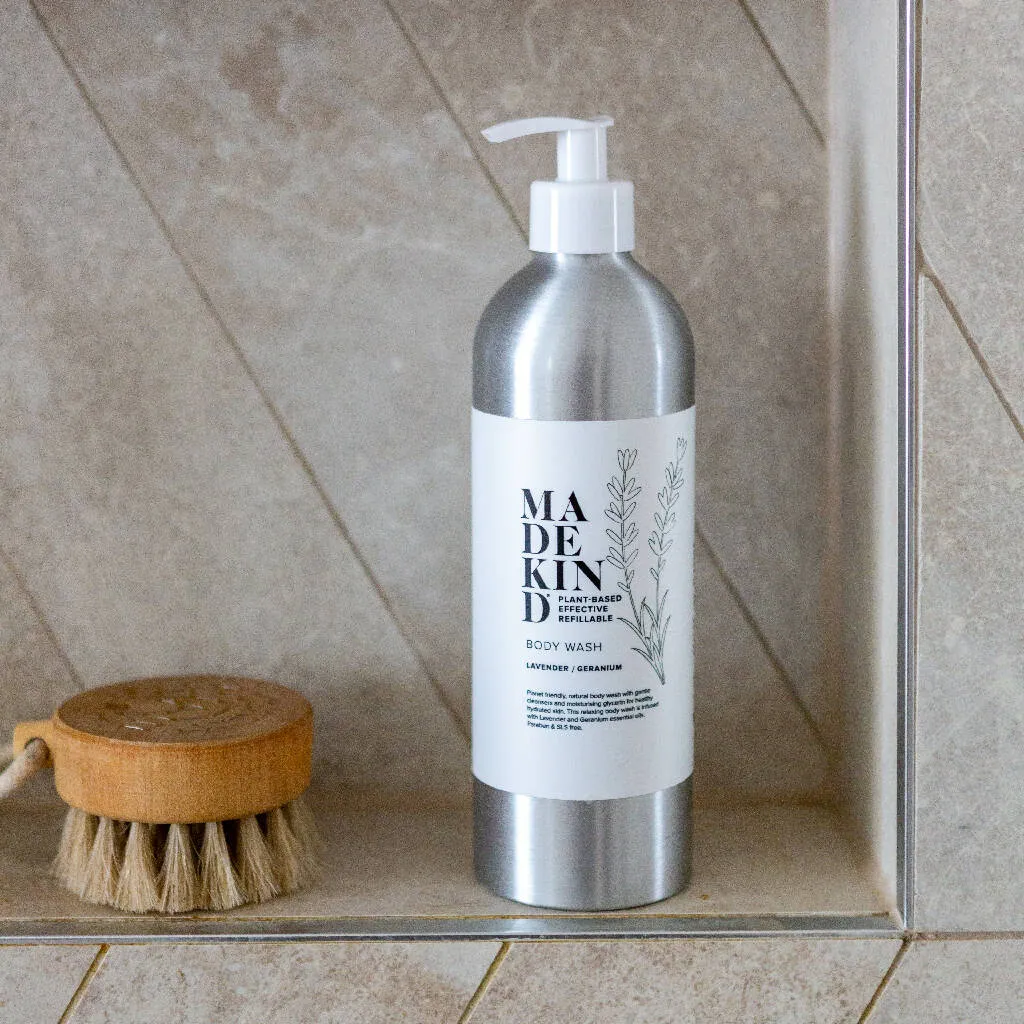 Natural Body Wash & Candle in Gift Bag