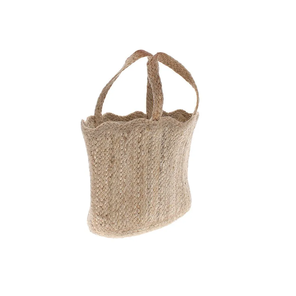 Natural Scallop Tote Bag, Small