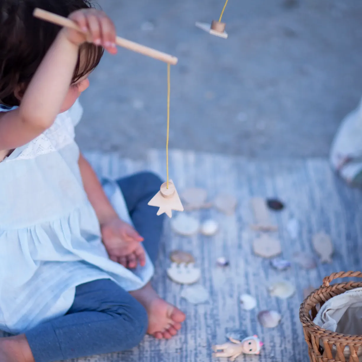 natural · wooden shapes fishing game