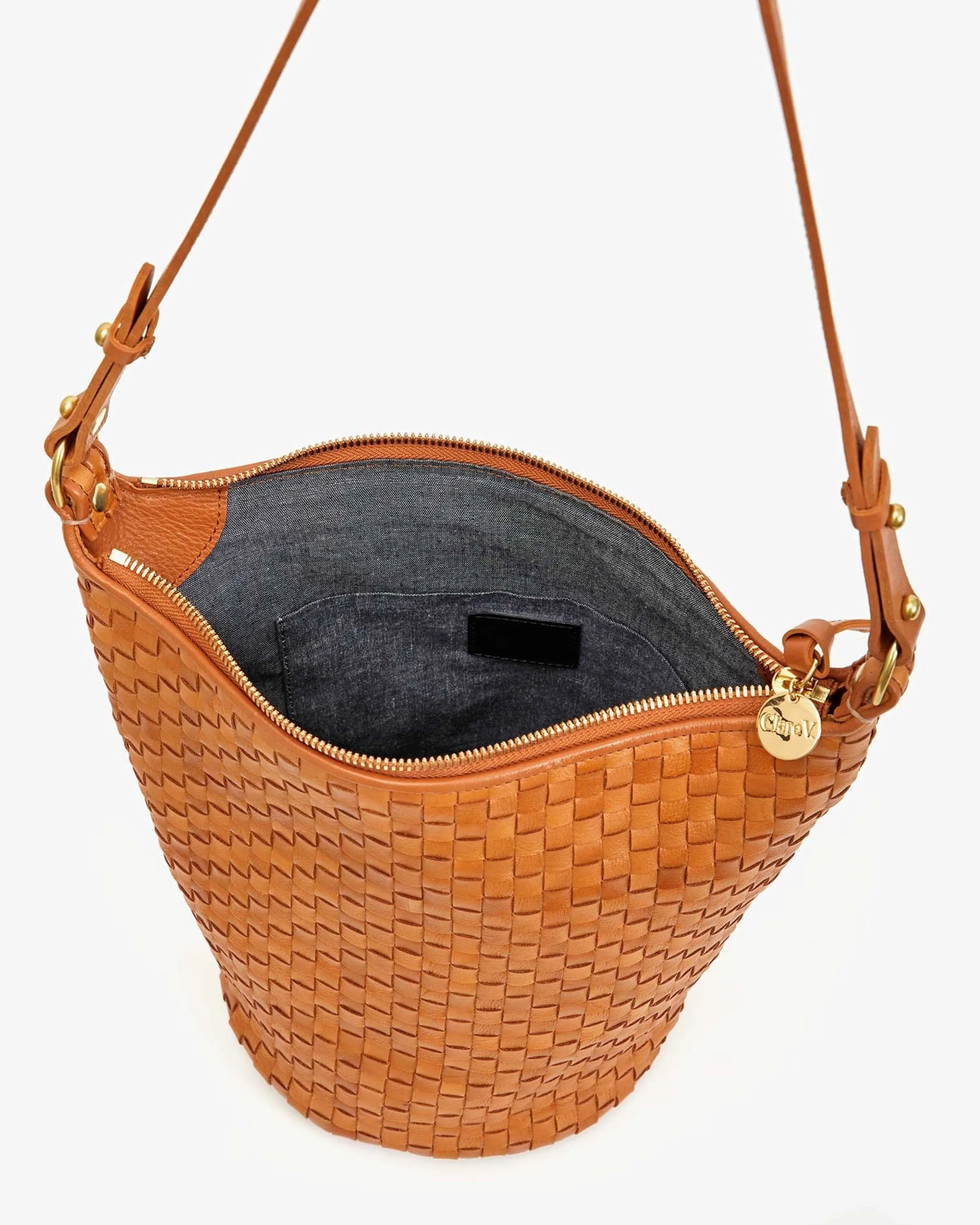 Natural Woven Checker Petite Jeanne Bag