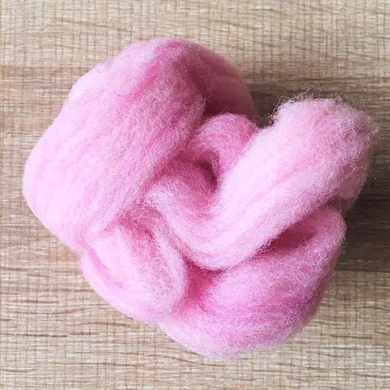 Needle felted wool felting MIX pink purple wool Roving for felting supplies short fabric easy felt