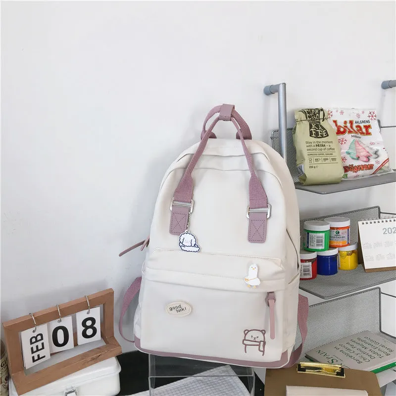 New Summer Harajuku Backpack Nylon Women Backpacks Fashion Simple Anti Theft School Bags