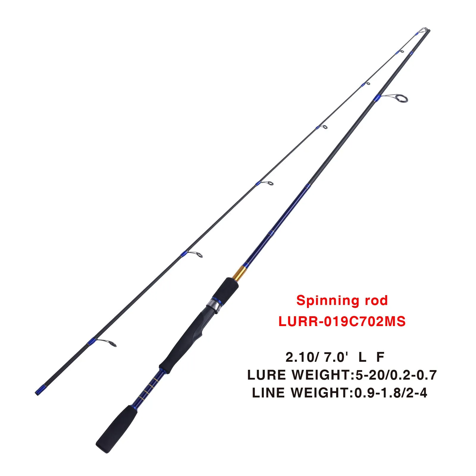 Nueltin 019c 6.6'/7' Carbon Casting Rod Spinning Rod Lure Fishing Rod - USA