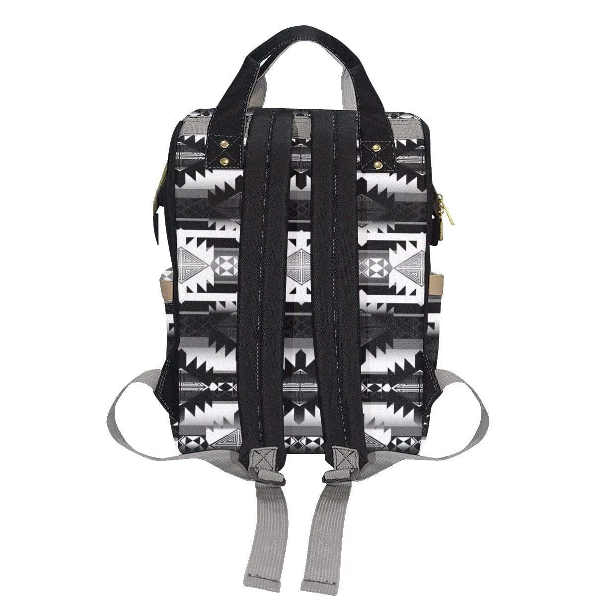 Okotoks Black and White Multi-Function Diaper Backpack