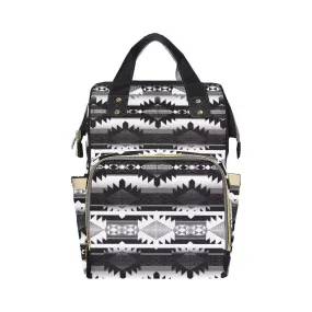 Okotoks Black and White Multi-Function Diaper Backpack