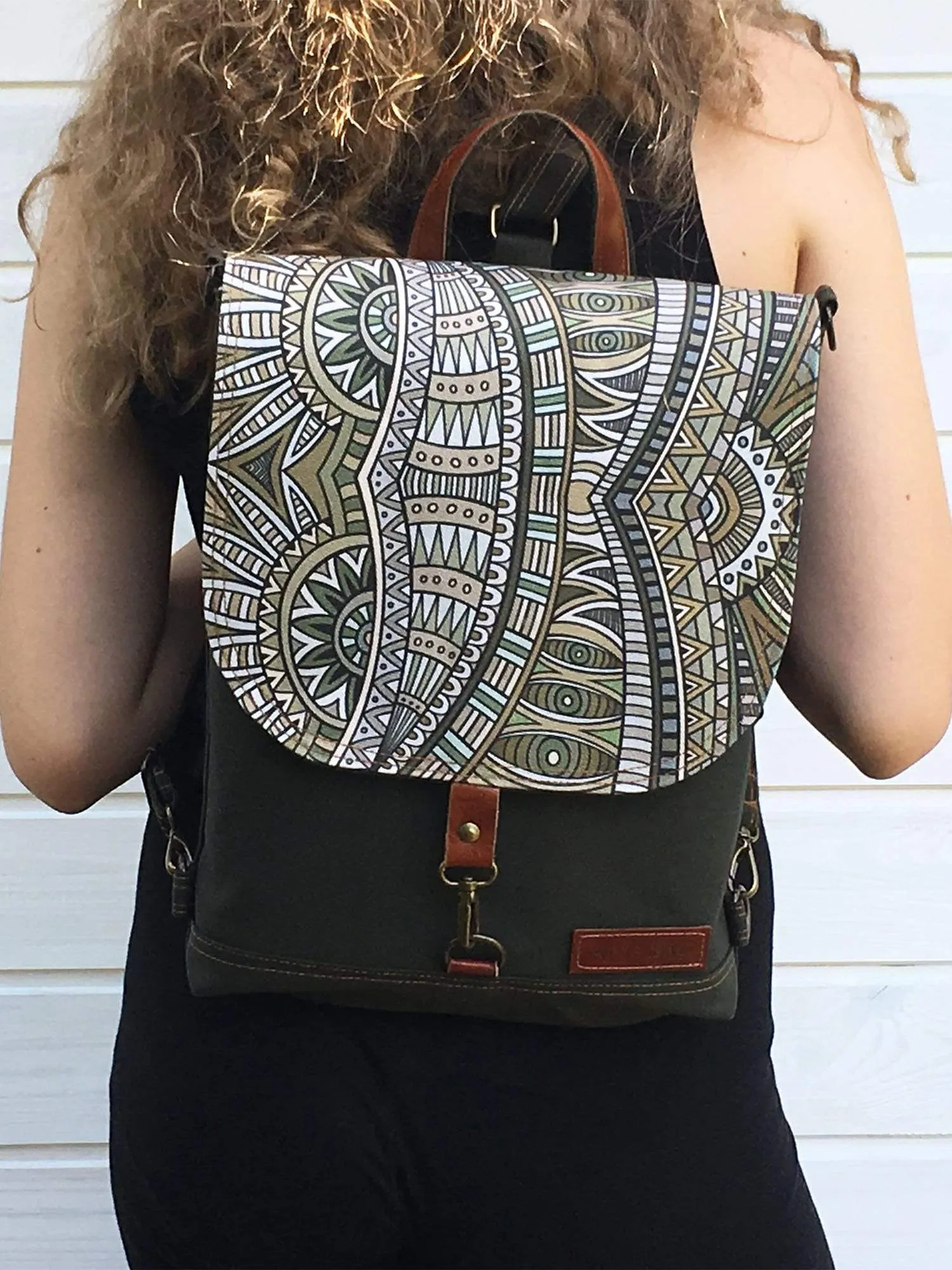 Olive Green Women's Backpack and Cross Body Bag | Aris Bags