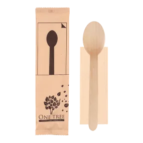 One Tree Wooden Cutlery Set Spoon & Napkin 400pcs