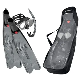 Open Box Seac Motus Tris Freediving and Spearfishing Set - Camo Grey, Size: 4.5-5.5