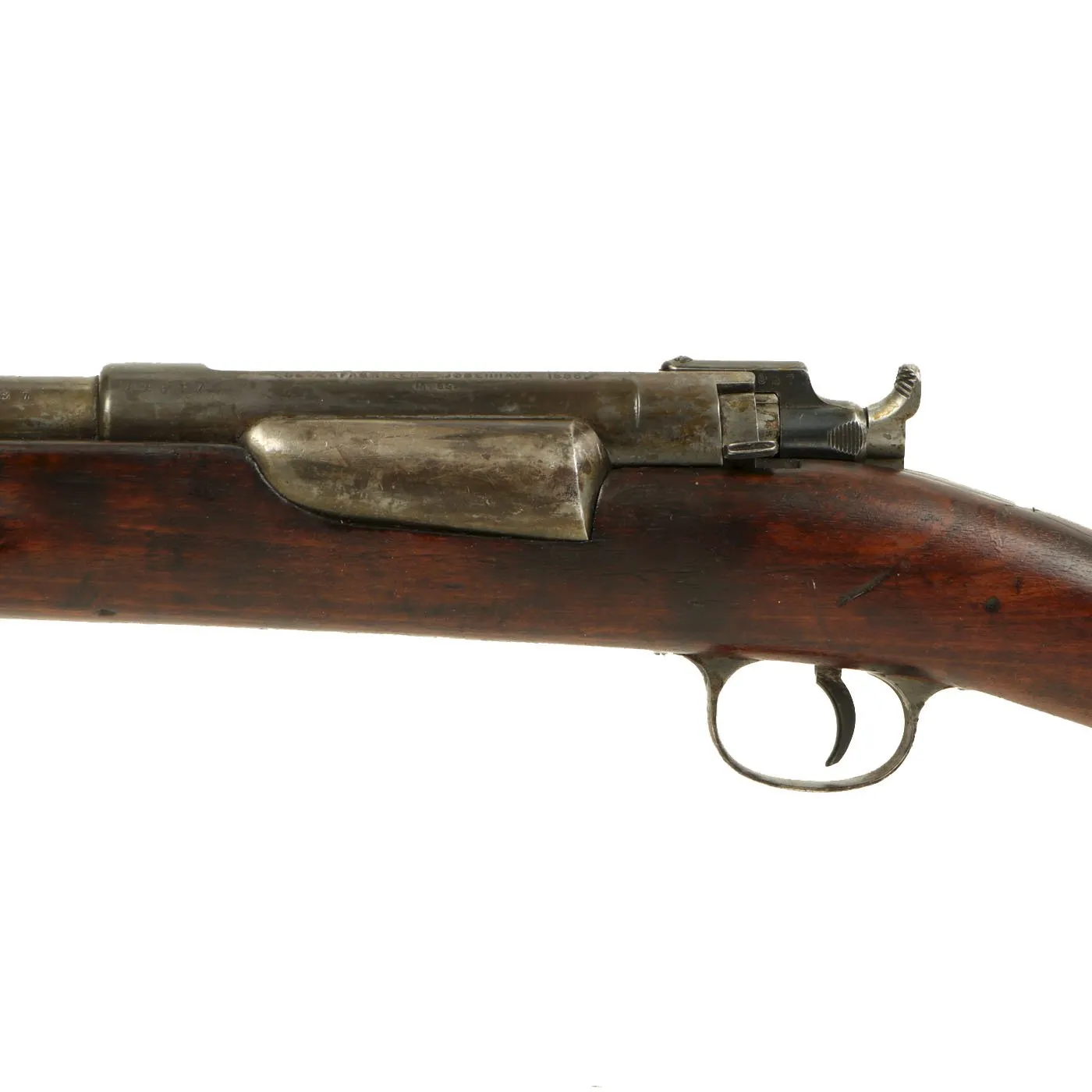 Original Danish Krag–Jørgensen Gevær M/89 Infantry Rifle with Duffle Cut dated 1896 - Serial 44987