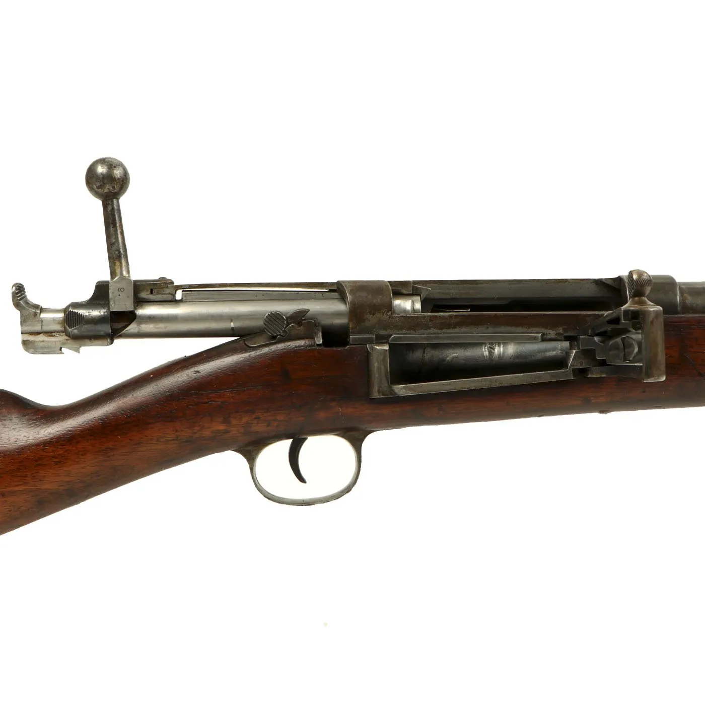 Original Danish Krag–Jørgensen Gevær M/89 Infantry Rifle with Duffle Cut dated 1896 - Serial 44987