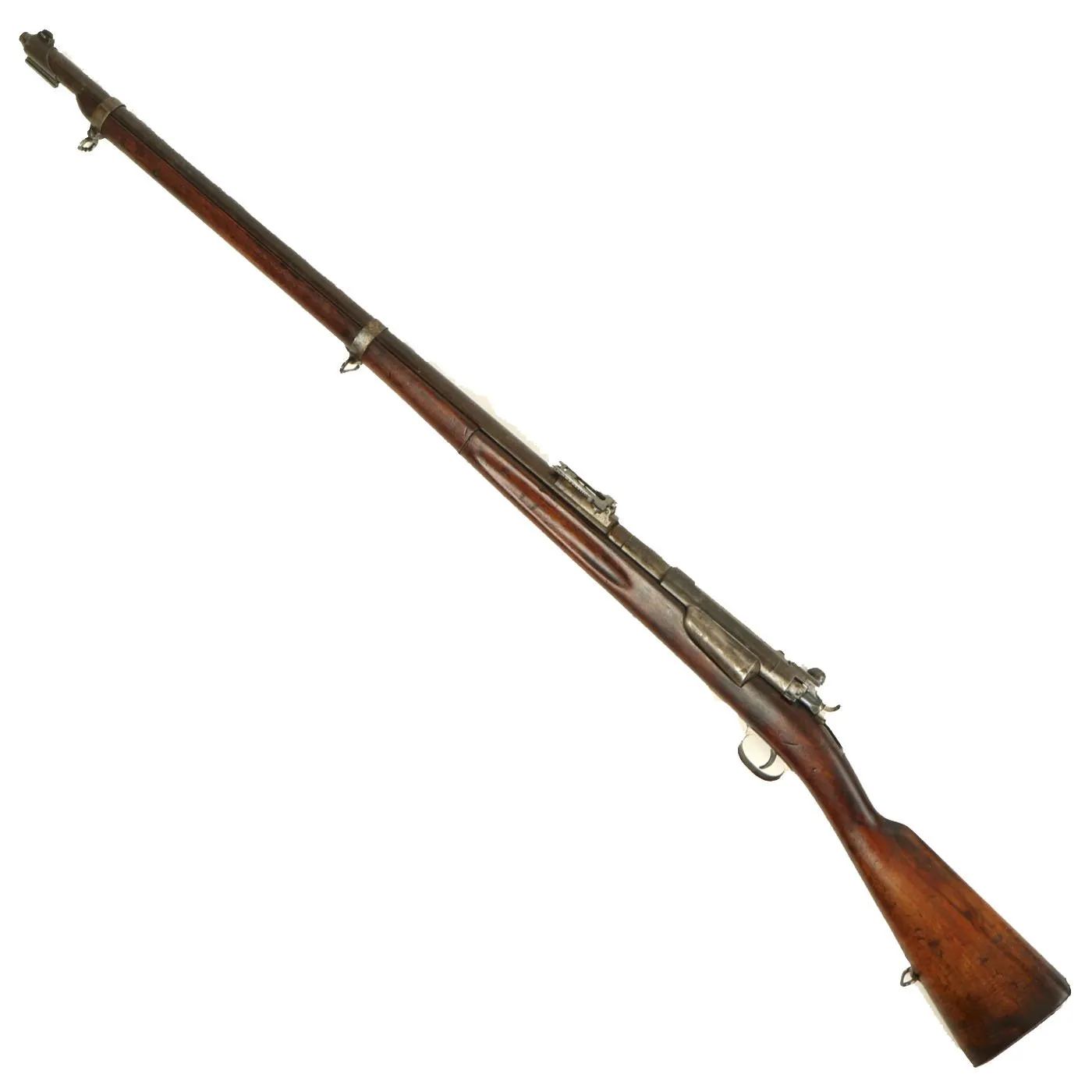 Original Danish Krag–Jørgensen Gevær M/89 Infantry Rifle with Duffle Cut dated 1896 - Serial 44987