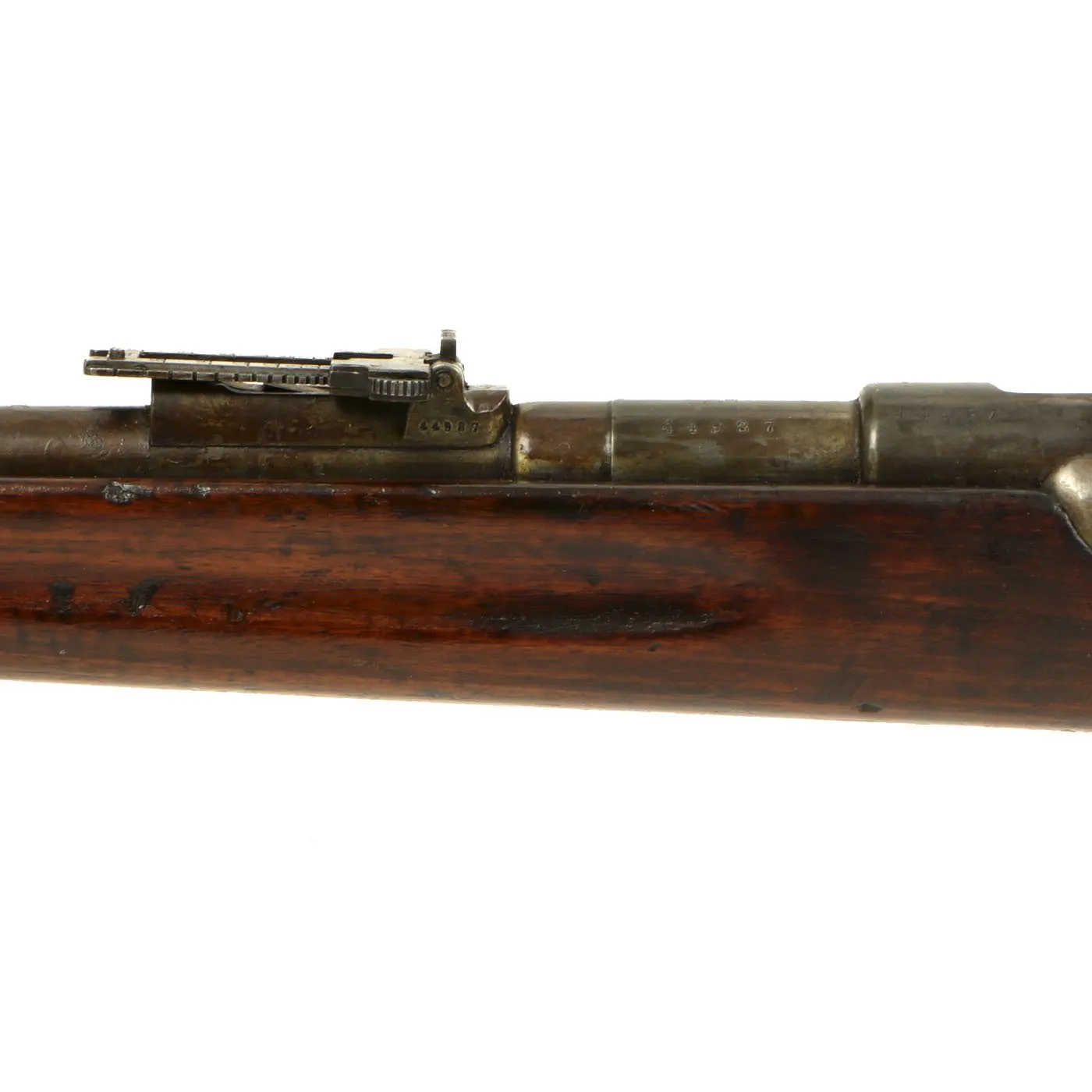 Original Danish Krag–Jørgensen Gevær M/89 Infantry Rifle with Duffle Cut dated 1896 - Serial 44987