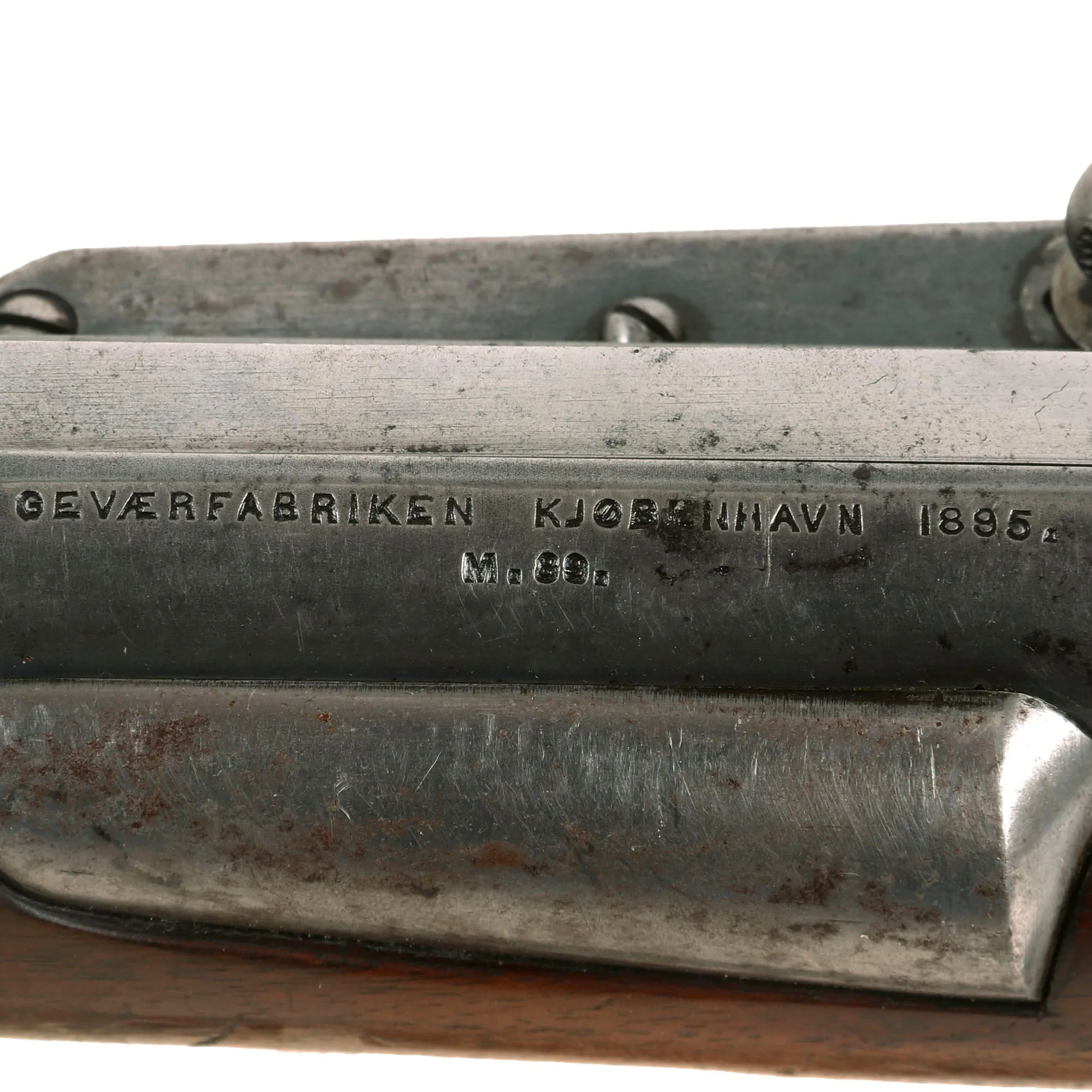 Original Danish Krag–Jørgensen Gevær M/89 Infantry Rifle with Duffle Cut Stock & Bayonet Serial 43734 - Dated 1895