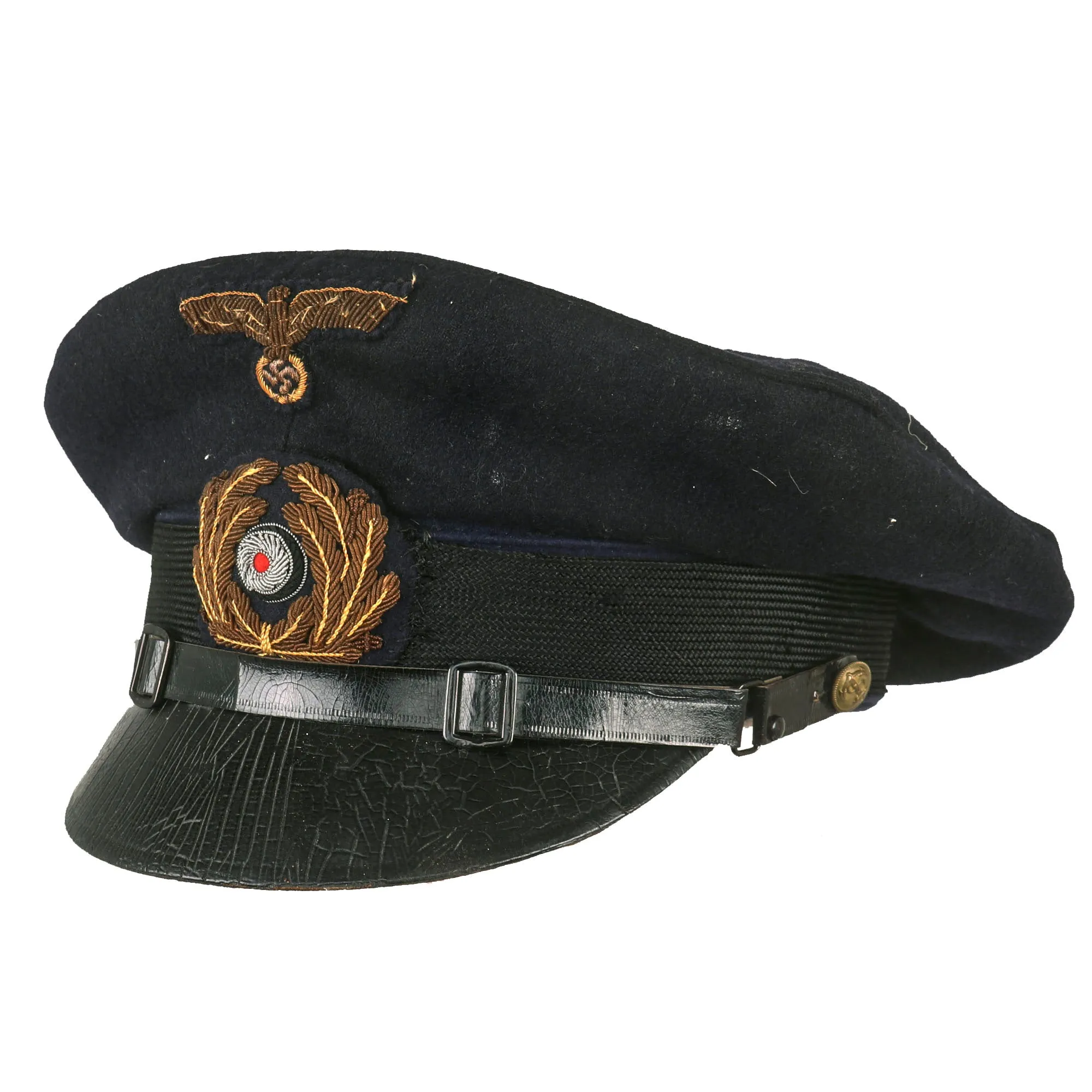 Original German WWII Kriegsmarine Navy Blue Senior NCO’s Visor Cap - Schirmmütze