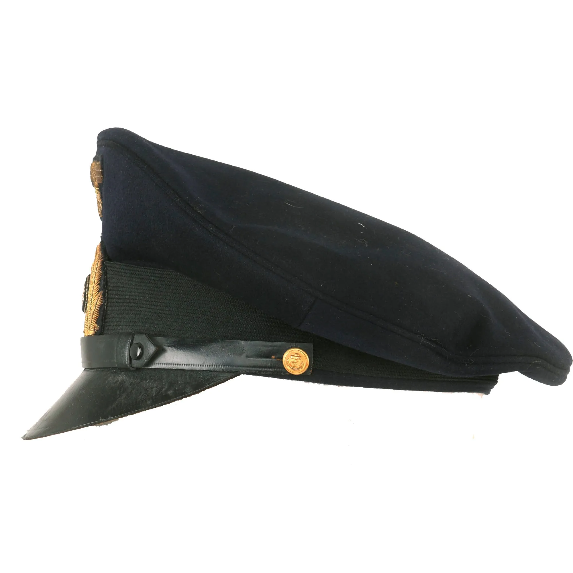 Original German WWII Kriegsmarine Navy Blue Senior NCO’s Visor Cap with Embroidered Insignia - Schirmmütze